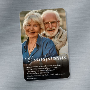 Grandparents Photo Fun Quote Definition Magnet