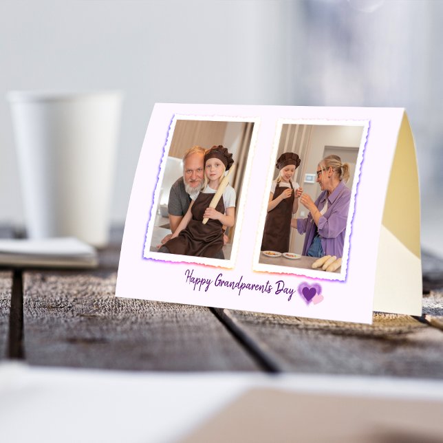 Grandparents Photo's Folded Holiday Card (Creator Uploaded)