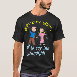 Grandparents Shot Vaccinated Funny Cute Grandpa Gr T-Shirt