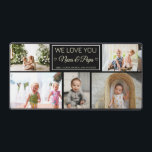 Grandparents Simple 5 Photo Collage Gift Desk Mat<br><div class="desc">Simple black minimalist 5 photo collage template personalised desk mat for grandparents. Add your favourite five grandchildren photos with editable text "We Love You Nana and Papa" (Grandma/Grandpa/Dad/Mum/Nanny/Papa/Granny/Grampy/Other)" in modern calligraphy script and grandchildren names. If you need help with the customisation of this design please message me for guidance. Credit:...</div>