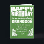 Grandparents to grandson happy birthday card<br><div class="desc">grandson birthday greeting card,  funny grandson birthday card</div>