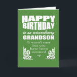 Grandparents to grandson happy birthday card<br><div class="desc">grandson birthday greeting card,  funny grandson birthday card</div>