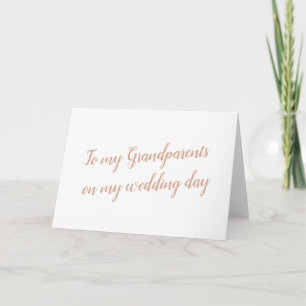 Grandparents Wedding Card