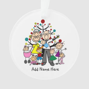Grandparents With Seven Grandchildren Ornament