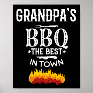 Grandpa's Bbq The Best In Town Bbq Lovers Sarcasti Poster