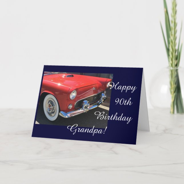 Grandpa's birthday - Antique car Card (Front)