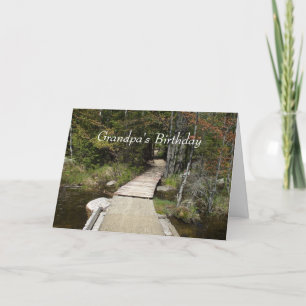 Grandpa's Birthday Wish-Wooden Path Card