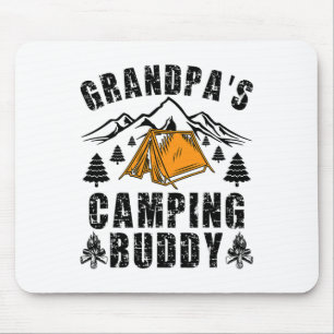 Grandpa's Camping Buddy Grandson Camping Buddies Mouse Pad