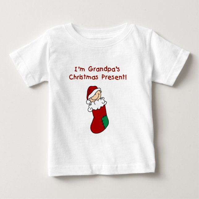 Grandpa's Christmas Present Tshirts and Gifts (Front)