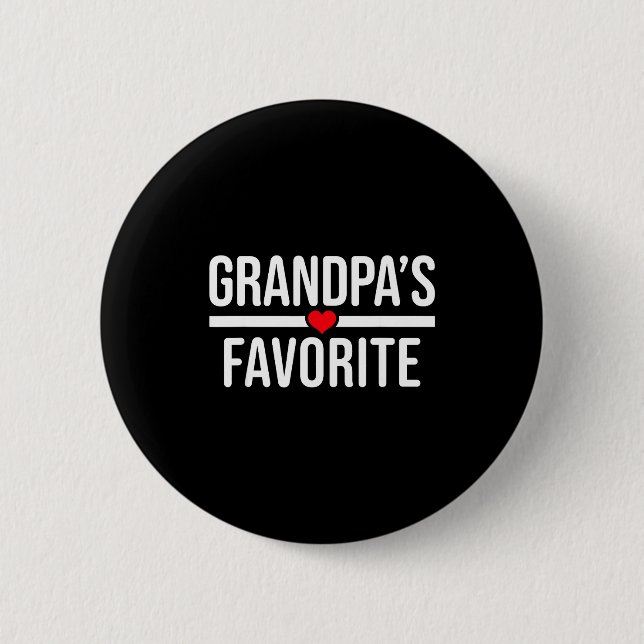 Grandpa's Favorite  6 Cm Round Badge (Front)