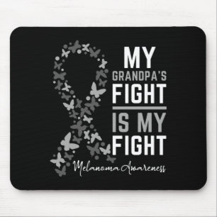 Grandpas Fight Is Fight Melanoma Cancer Awareness Mouse Pad