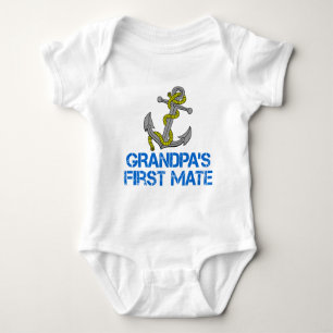 Grandpa's First Mate Baby Bodysuit