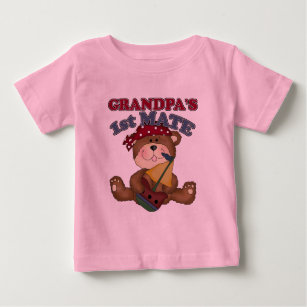 Grandpa's First Mate Pirate Baby T-Shirt