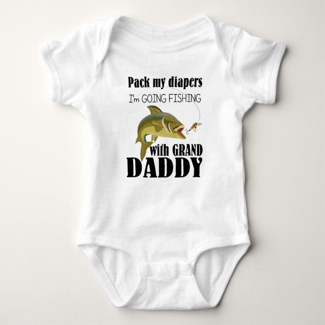 Grandpa's Fishing Buddy Baby Bodysuit - Romper (Front)