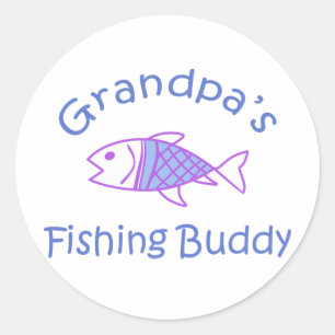 Grandpa's Fishing Buddy Classic Round Sticker