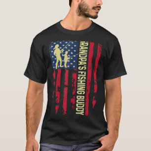 Grandpa's Fishing Buddy Dad Son Team Young Fisherm T-Shirt