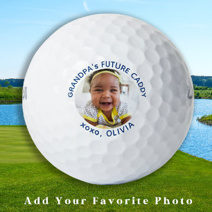 Grandpa's Future Caddy Personalised Photo Golfer Golf Balls