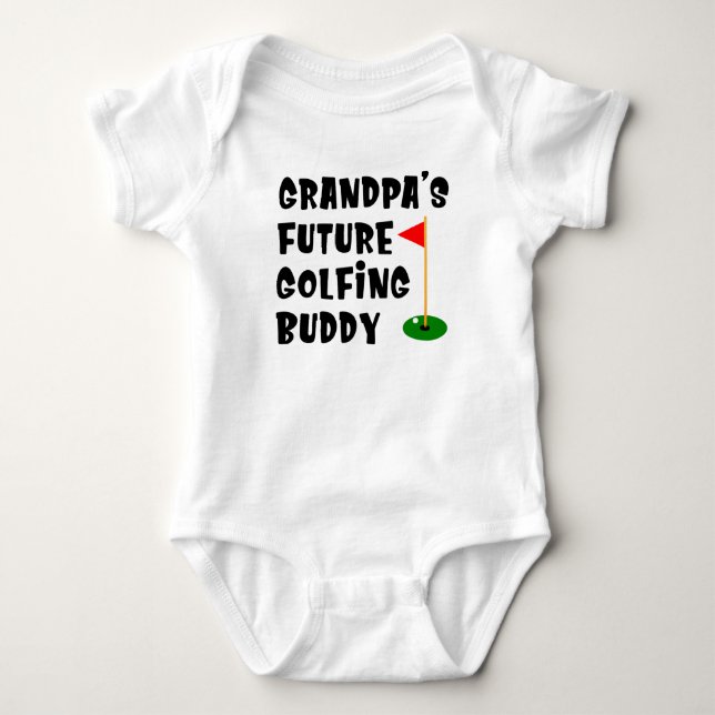 Grandpa's Future Golfing Buddy Baby Bodysuit (Front)