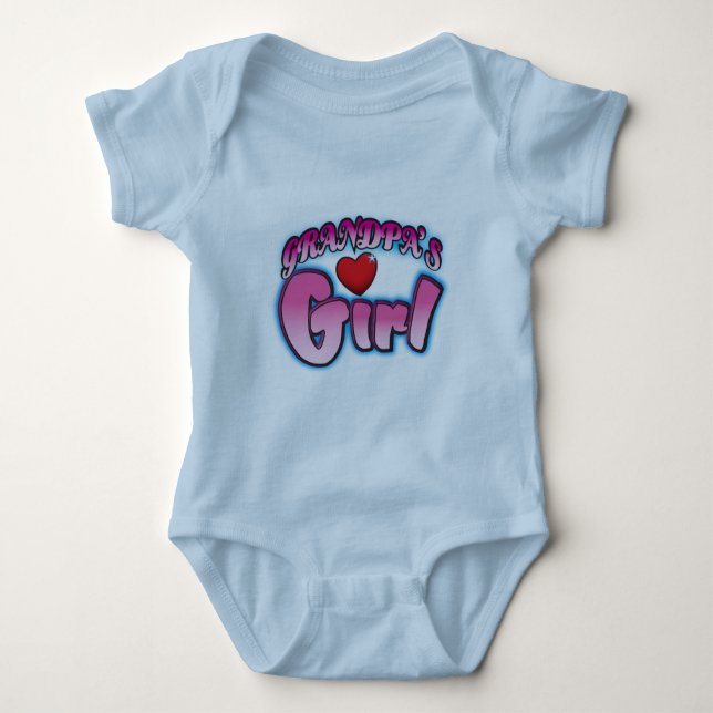 Grandpa's Girl Baby Bodysuit (Front)