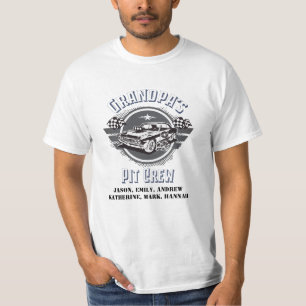 Grandpa's Grandchildren Pit Crew Race Car T-Shirt