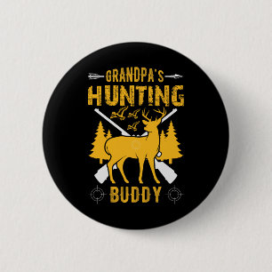 Grandpa's Hunting Buddy Grandson Hunting Buddies 6 Cm Round Badge