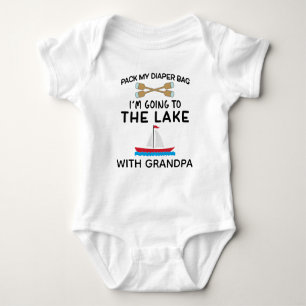 Grandpa's Lake Boat   Grandpa's Fishing Boat Baby Bodysuit