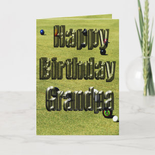 Grandpas Lawn Bowls Birthday Card, Card