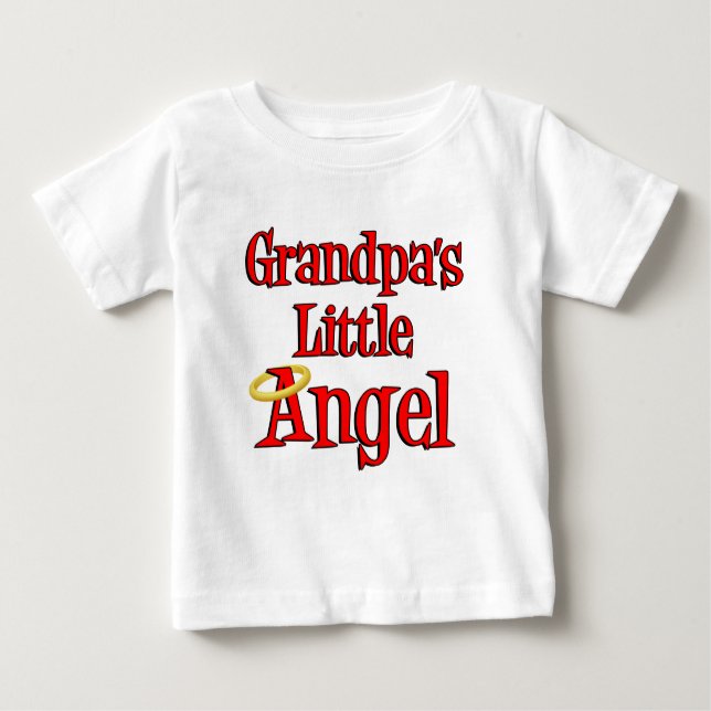 Grandpa's Little Angel Baby T-Shirt (Front)