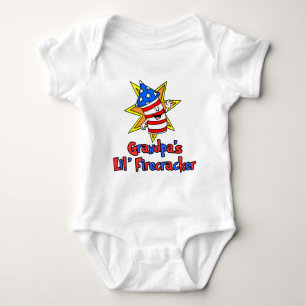 Grandpa's Little Firecracker Baby Bodysuit