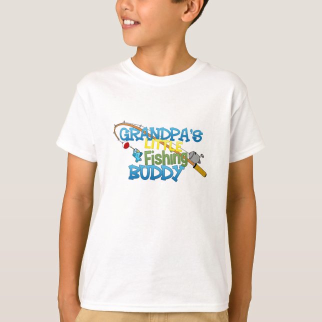 Grandpa's Little Fishing Buddy T-Shirt (Front)