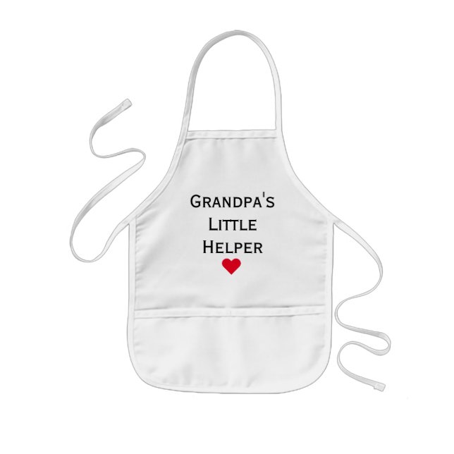 Grandpa's Little Helper Grandkids Kids' Apron (Front)