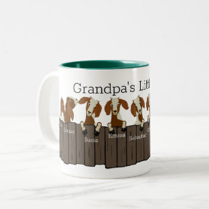 Grandpas Little Herd of 9 Goats Two-Tone Coffee Mug