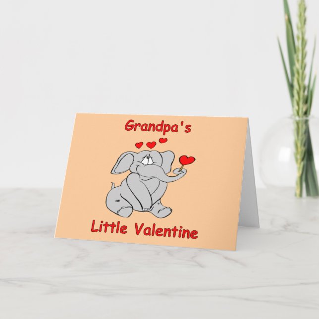 Grandpa's Little Valentine Holiday Card (Front)