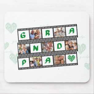 Grandpa's Personalised Gift with 7 Family Photos! Mouse Pad