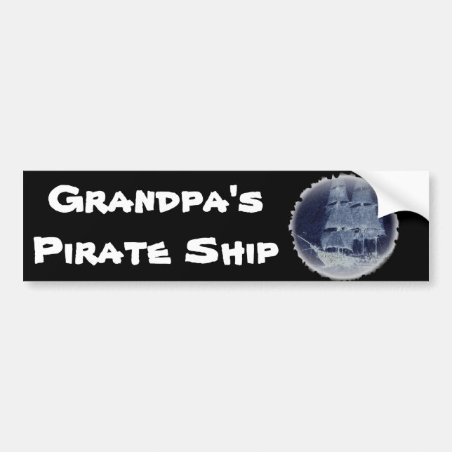 "GRANDPA's PIRATE SHIP" Bumper Sticker (Front)