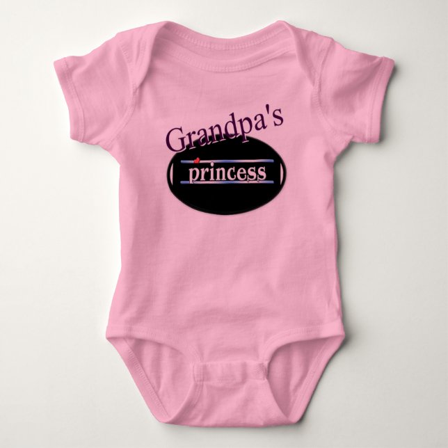 Grandpa's Princess Baby Outfit Baby Bodysuit (Front)