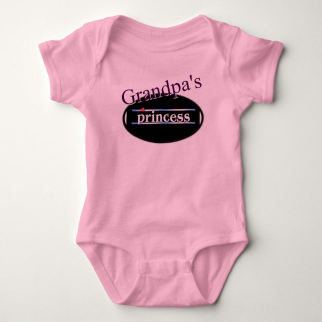 Grandpa's Princess Baby Outfit Bodysuit (Front)