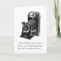 Grandpa's Smart Phone Funny Birthday Card
