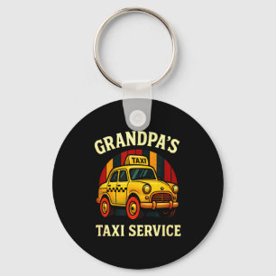 Grandpa's Taxi Service - Funny Cab Driver Quote  Key Ring