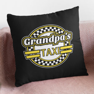 Grandpa's Taxi Sign Cushion
