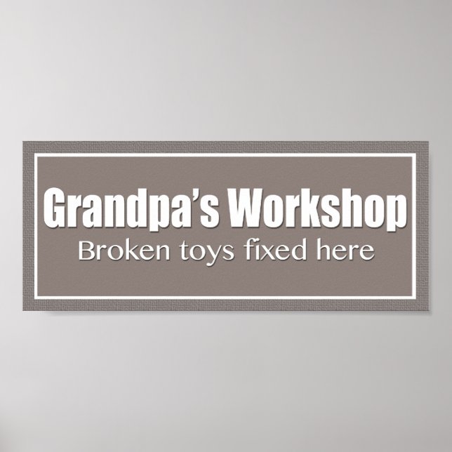 Grandpa's Workshop Poster (Front)