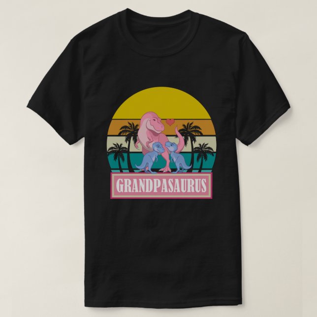 GRANDPASAURUS Dinosaur T-Rex Fathers Day T-Shirt (Design Front)