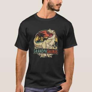 Grandpasaurus Rex Dinosaur Grandpa Papa Family Mat T-Shirt