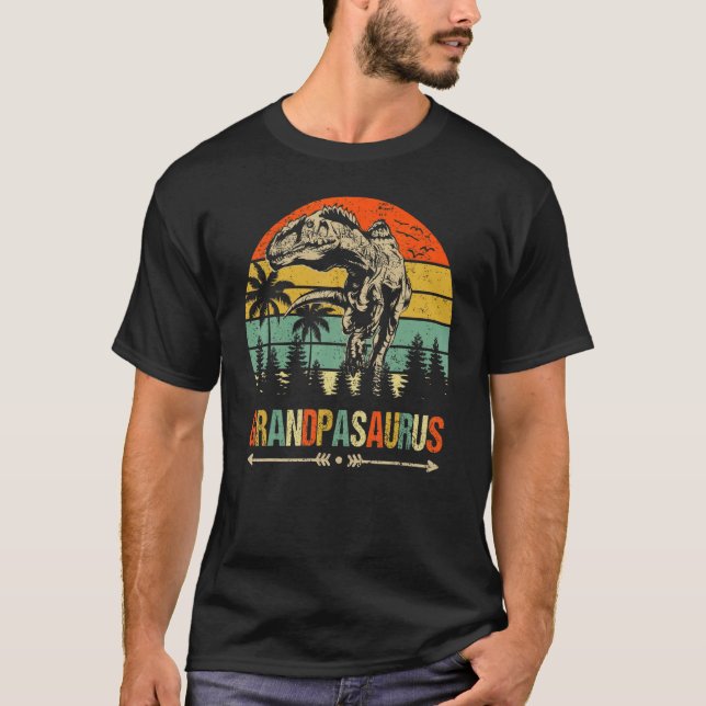 Grandpasaurus Rex Dinosaur Grandpa Saurus Family M T-Shirt (Front)