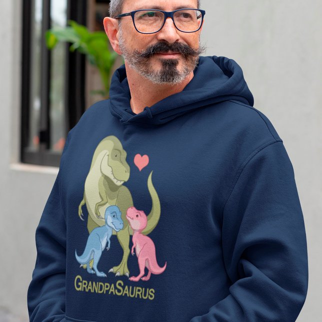 GrandpaSaurus T-Rex & Baby Boy Girl Dinosaurs Hoodie (Creator Uploaded)