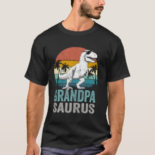 Grandpasaurus T Rex Dinosaur Grandpa Saurus Family T-Shirt