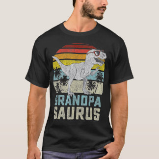 Grandpasaurus T Rex Dinosaur Grandpa Saurus Family T-Shirt