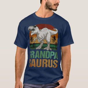 Grandpasaurus T Rex Dinosaur Grandpa Saurus Vintag T-Shirt