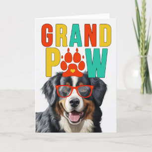 GrandPAW Bernese Mountain Dog Grandparents Day Holiday Card