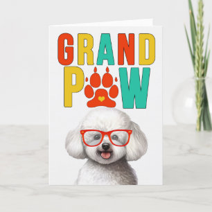 GrandPAW Bichon Frise GrandDOG Grandparents Day Holiday Card